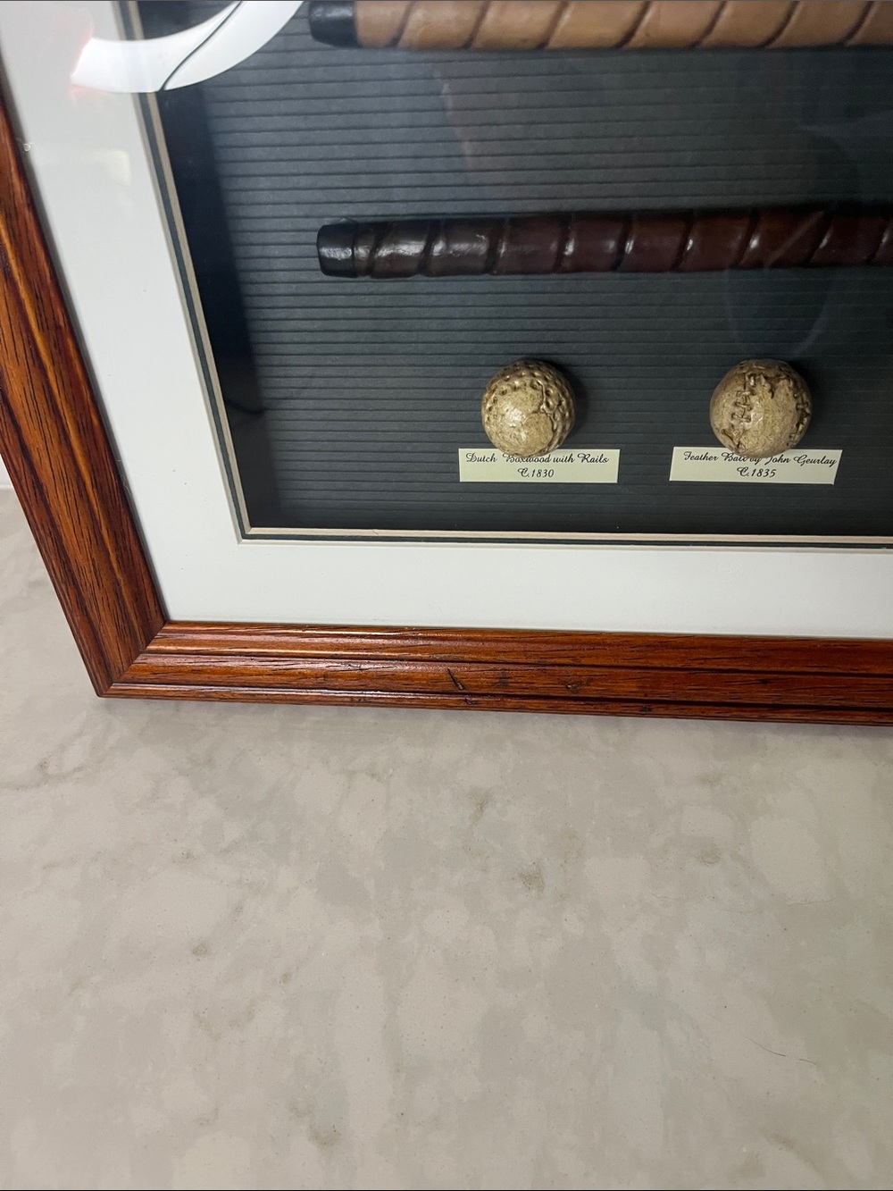 Framed History of Golf Evolution of Clubs Irons Balls Shadow Box Display Vintage - Picture 3 of 13